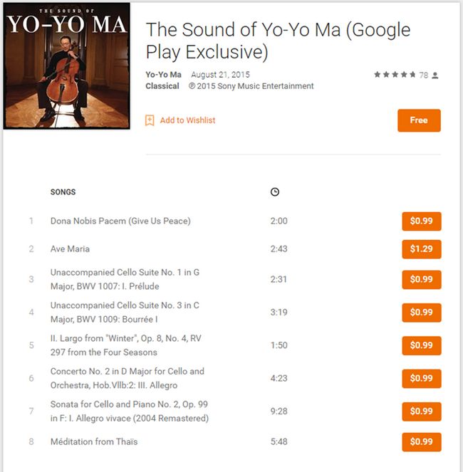 Fotografía - [Alerta Trato] obtener un libre clásico Yo-Yo Ma álbum en la Google Play Store